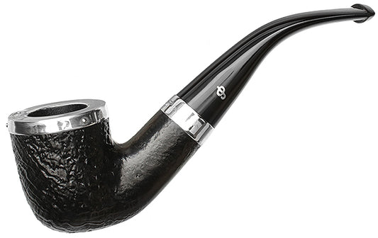 Peterson Pipes Silver Cap Silver Cap Sandblasted (01) Fishtail