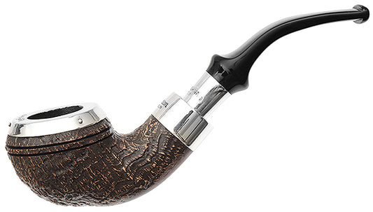 Peterson Pipes Silver Cap Sandblasted Spigot with Silver Cap (999) Fishtail