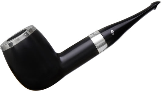 Peterson Pipes House Pipe House Pipe Ebony Silver Cap Billiard P-Lip