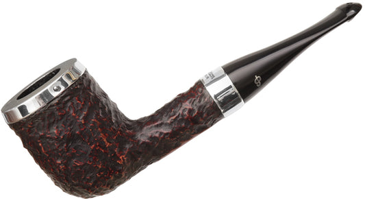 Peterson Pipes House Pipe House Pipe Rusticated Silver Cap Billiard P-Lip