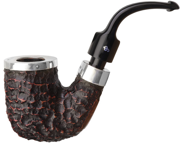 Peterson Pipes Pub Pipe Pub Pipe Rusticated Silver Cap P-Lip