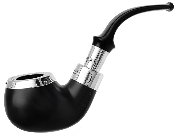 Peterson Pipes Ebony Spigot Ebony Spigot with Silver Cap (03) Fishtail