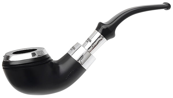 Peterson Pipes Ebony Spigot Ebony Spigot with Silver Cap (999) Fishtail