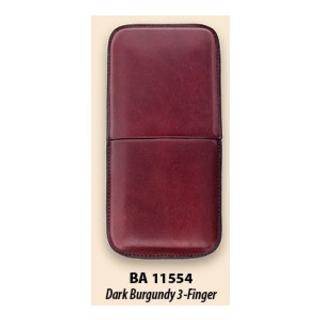 CASTLEFORD CIGAR3 LEATHER CASE BURGUNDY